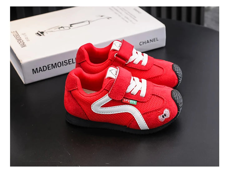 Baby Walking Shoes New Style Girls Retro Style Soft Sole Non Slip Casual Shoes Boys Breathable Versatile Forrest Gump Shoes
