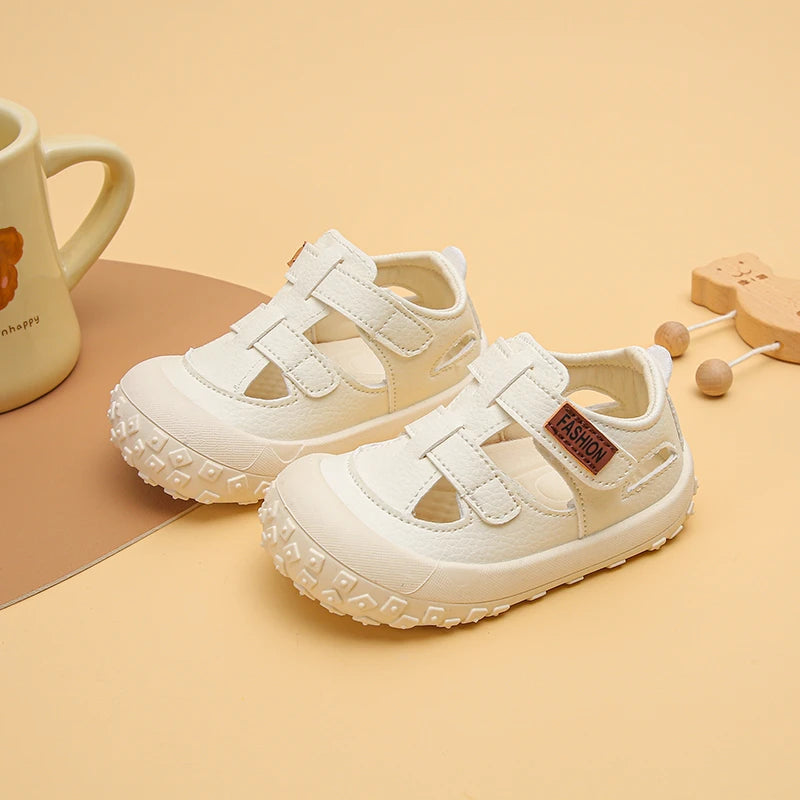 Baby Boys Girls Sporty Sandals 2026 New Summer Toddler Toes Capped Sandals Non-slip Simple Chic Versatile Outdoor Play Barefoot