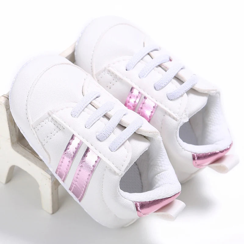 Male and Female Baby Sports Shoes 0-1 Year Old Soft Soled Fashionable Casual Walking Shoes For Spring/Summer Babies and Children