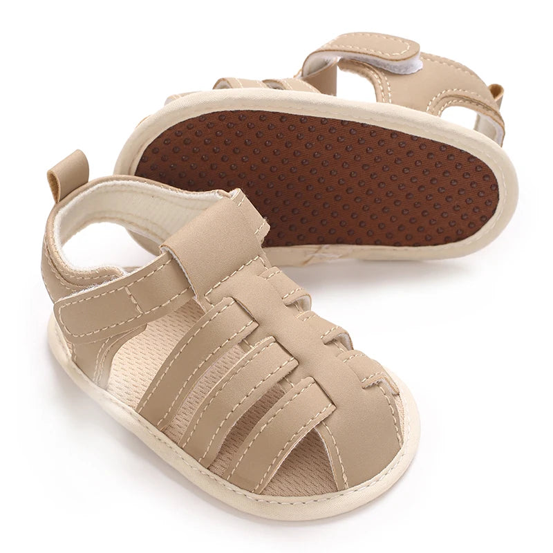 Baby Shoes Summer Collection For Boys Aged 0-1 Including Ankle Sandals and Baby Walking Shoes