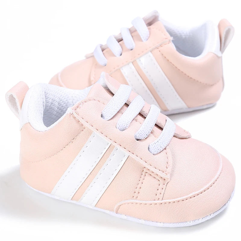 Male and Female Baby Sports Shoes 0-1 Year Old Soft Soled Fashionable Casual Walking Shoes For Spring/Summer Babies and Children