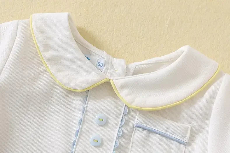 Spanish Toddlers Clothing Baby Boys Clothes Boutique Sets Outfit White Shirt Short 2pcs Plaid Pants Children Costume Kids Casual