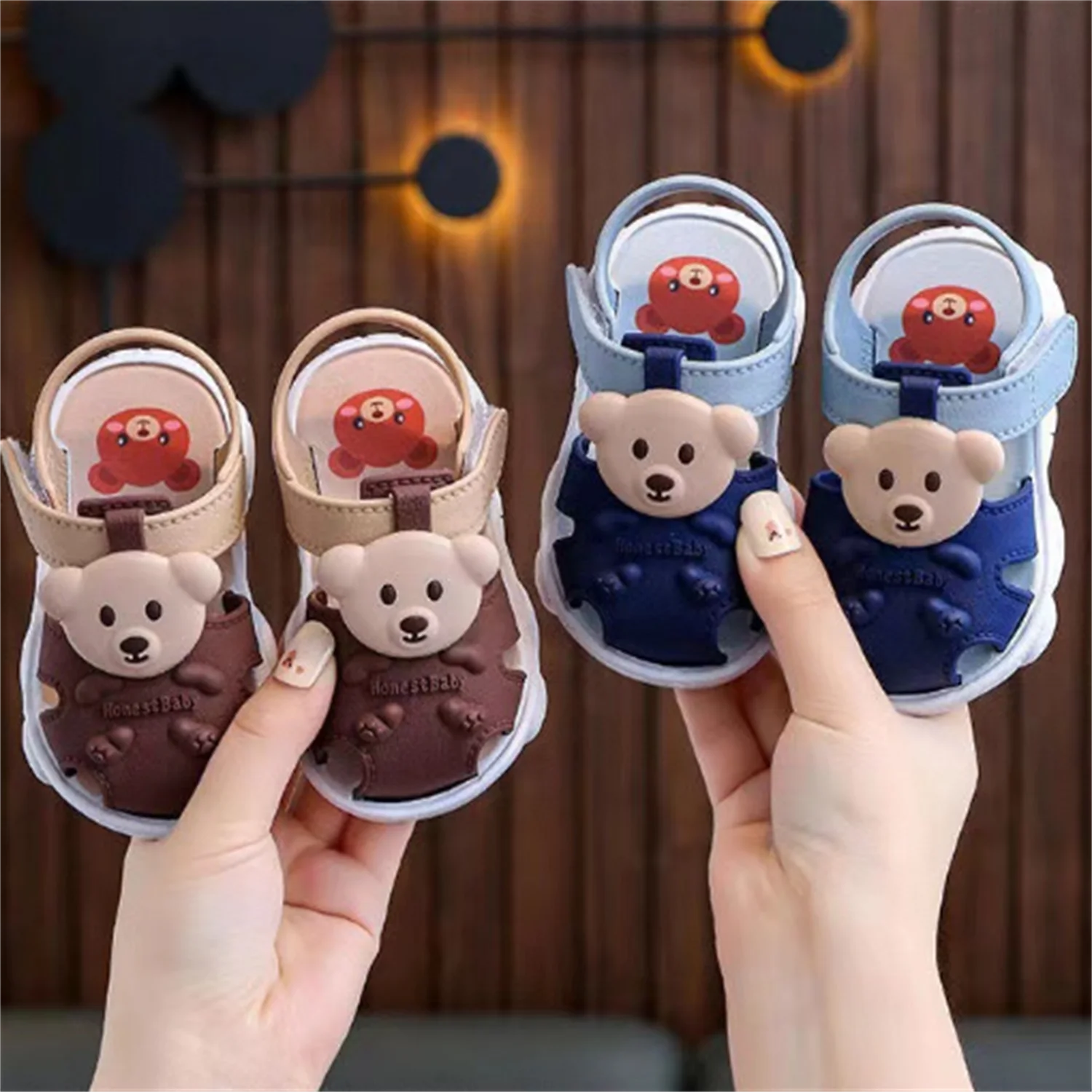 2025 Baby Sandals Summer Headed Vulnerable Shoes Breathable Sandals Baby 0-1-2-3 Years Old Non slip Soft Sole Walking Shoes