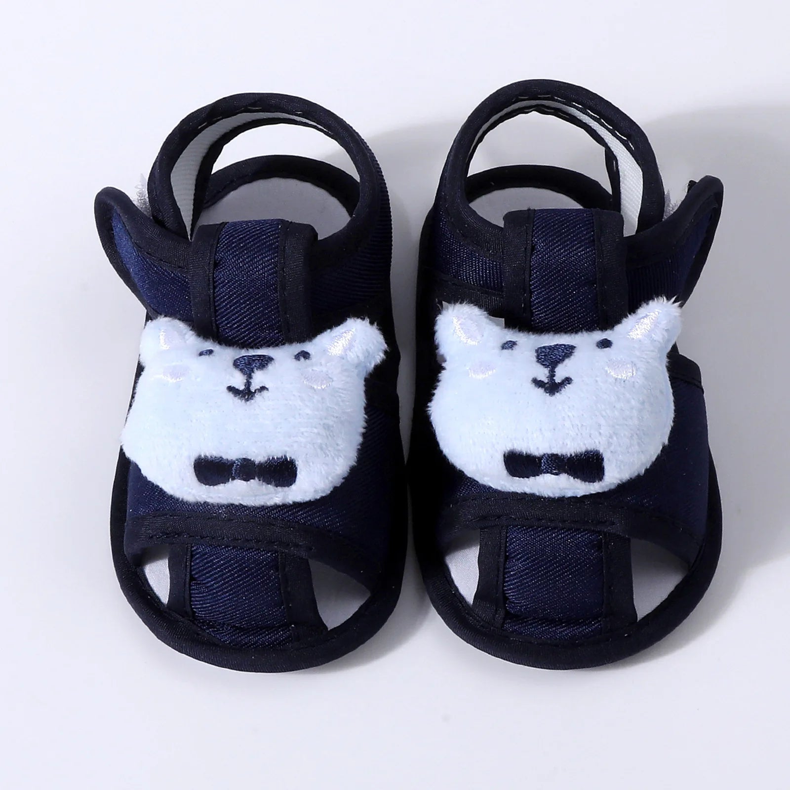 Summer New Toddler Sandals Cute Cartoon Bear Newborn Prewalker Cotton Sandal Soft Baby Girl Non-slip Sole Infant First Walkers