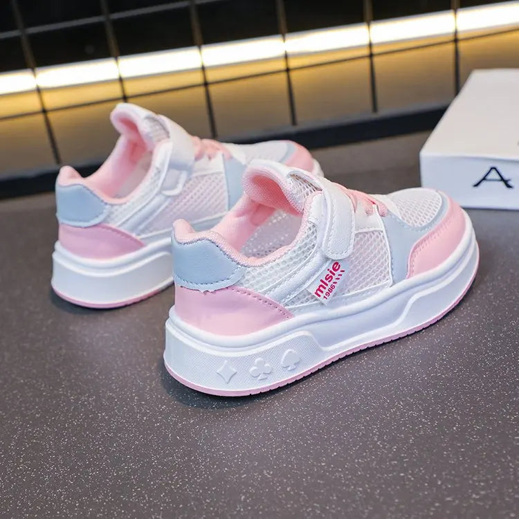 2026 New Leather Kids Running Shoes youngsters teens Casual Fashion Walking Sneakers Breathable Non-slip Girl Tennis Footwear
