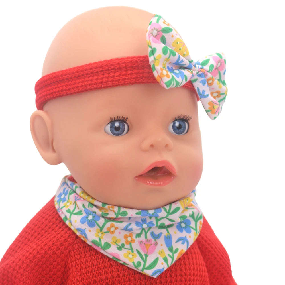 Baby Born Doll Outfits For 13-18 Inch Newborn Doll Cute Jumpers Rompers Suit+Shoes Doll Accessories Festival Birthday Gift