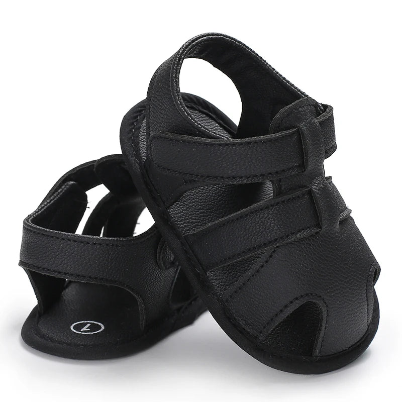 0-18M Baby Walking Sandals - Breathable Anti-Slip Soft Sole Shoes for Newborn Boys & Girls, Summer Infant First Walkers