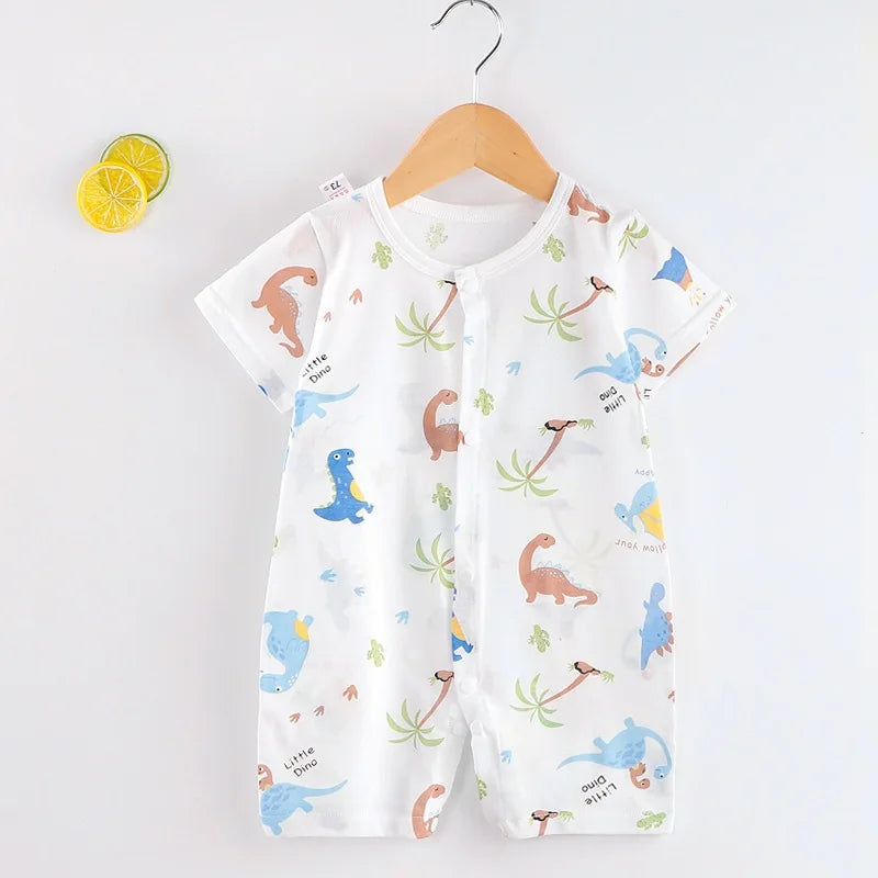 New Baby Newborn Clothes Baby Short-sleeved Jumpsuit 0-2 Years Old Boys Girls Romper Children Wrapping Clothes