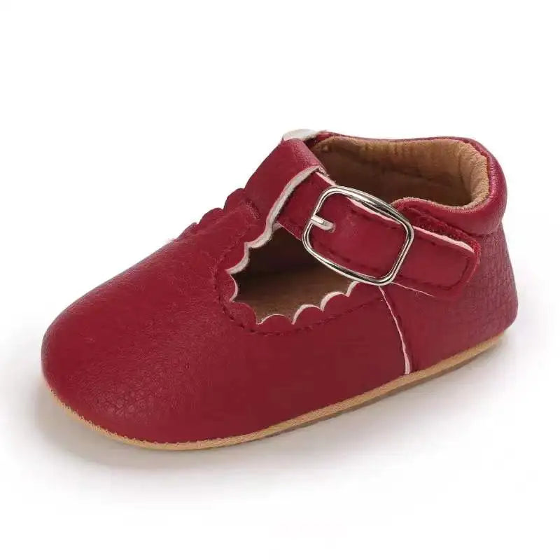 Zapatos de Bebé Clásicos Rayas Cuero Niño Niña Multicolor Suela de Goma Antideslizante Primeros Pasos Mocasines de Bebé