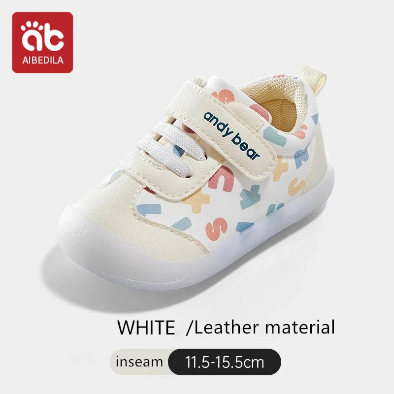 Baby Boys Girls Stars Leather Toddler Shoes Waterproof Rubber Soles Non-slip Indoor Outdoor Casual Sneakers