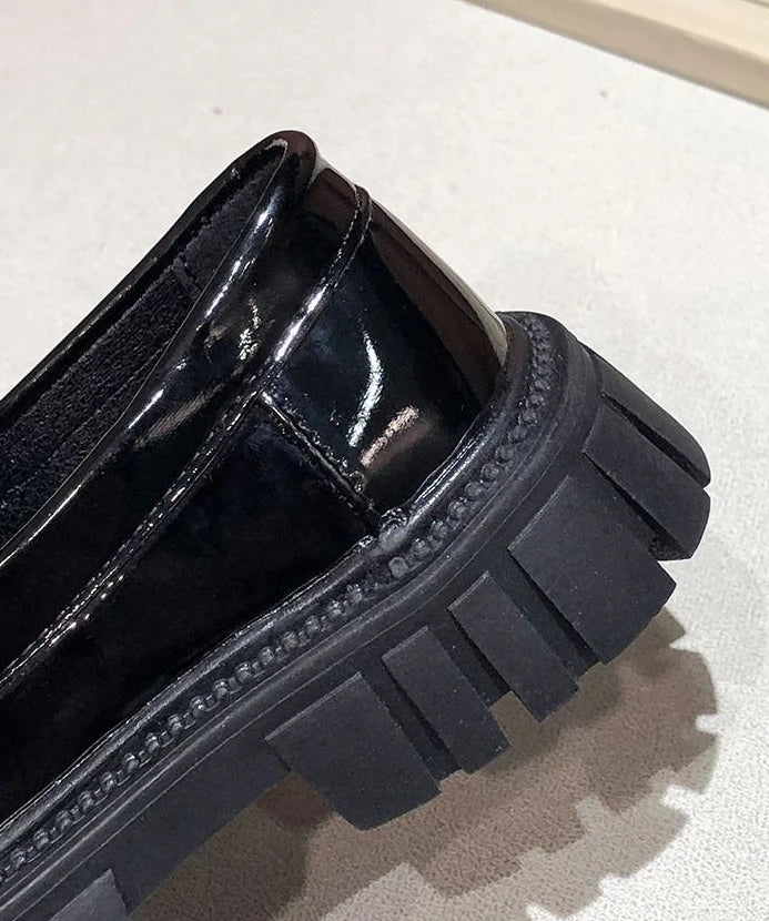 Kids Leather Loafers Lightweight Soft Sole School Shoes for Big Kids Boys Girls Solid Black Classic Casual 2026 New Arrival