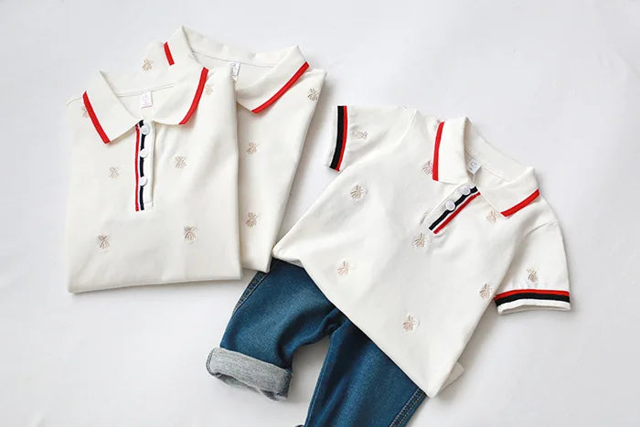 Mother Daughter Dresses Dad Son Shirts Father Baby Outfits for Family Matching Clothes Mom and Daughter Dress Sister Brother Set