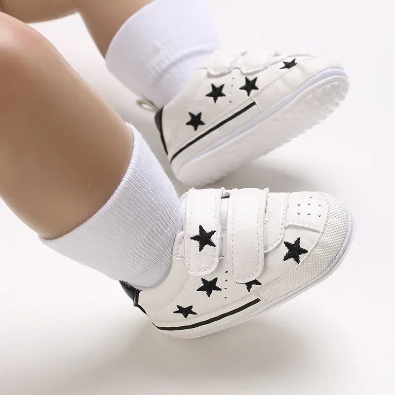 Zapatos de bebé de 0 a 1 año, suela de goma, para primavera y otoño, para niños y niñas, zapatillas de ocio para bebés que empiezan a caminar