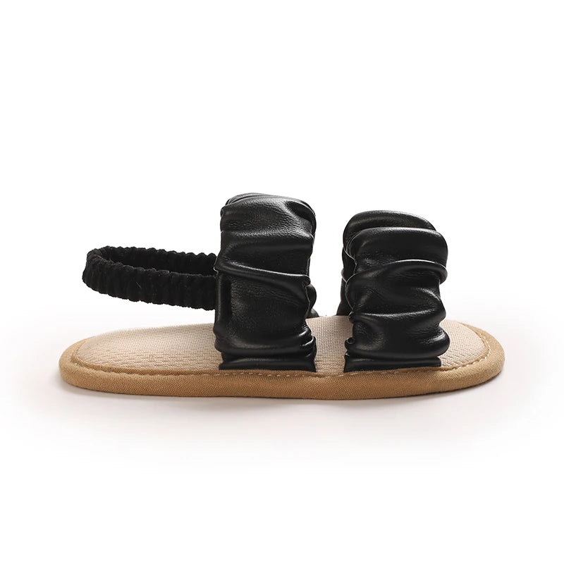 Solid Color Baby Sandals For Summer Soft Soled Non Slip Baby Walking Shoes For 0-18 Months Breathable And Anti Drop Shoes