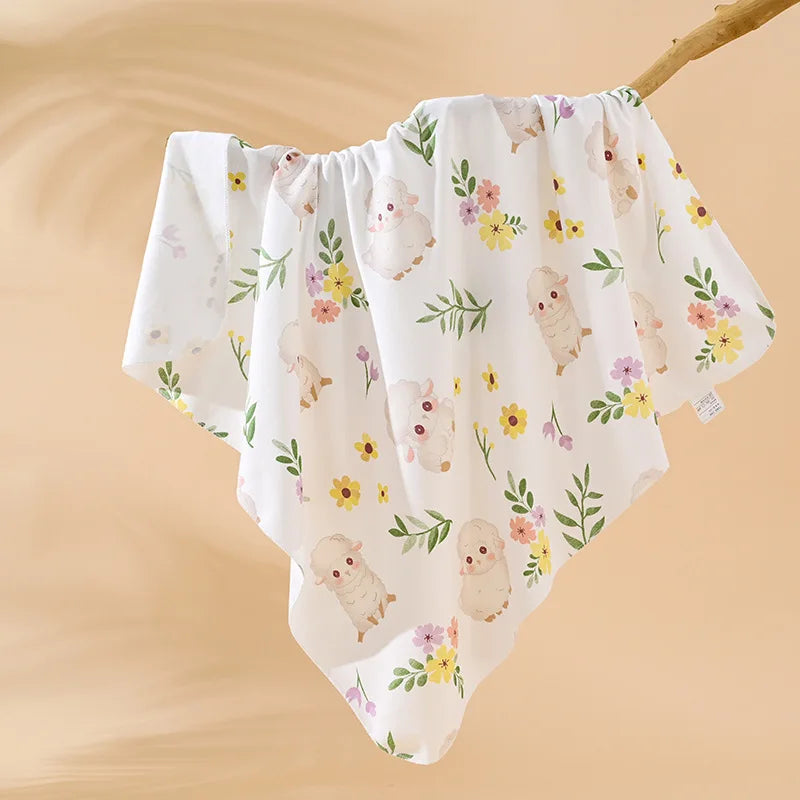 Infant Swaddling Cloth Baby Bath Towel Newborn Bathrobe Cotton Swaddle Blanket for Boy Girl Children's wrap