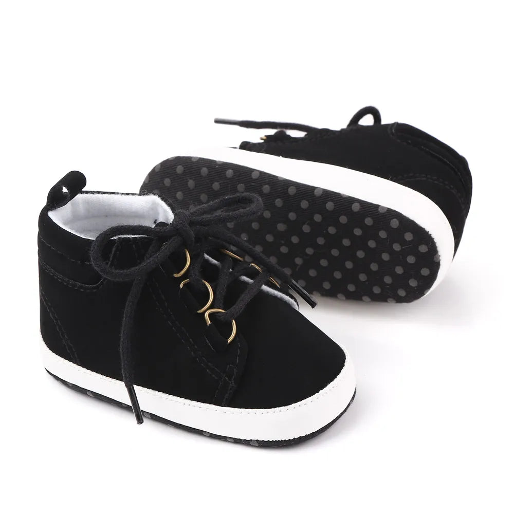 Baby Schuhe Frühling und Herbst Stil Weiche Baumwolle Rutschfeste Sohle Lässig für Jungen und Mädchen 0-9-18 Monate Kleinkind Vorlaufen D2351