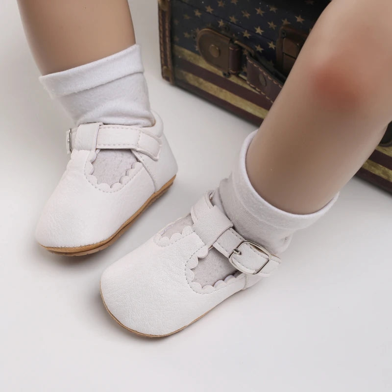 Zapatos de Bebé Clásicos Rayas Cuero Niño Niña Multicolor Suela de Goma Antideslizante Primeros Pasos Mocasines de Bebé