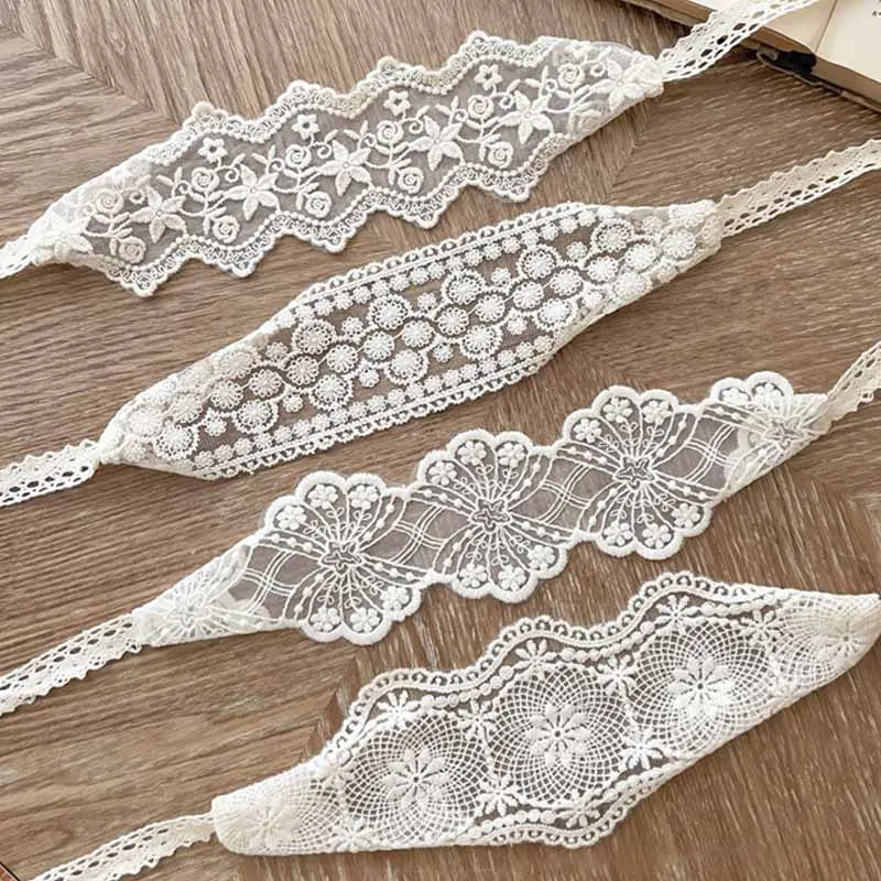 Baby Girl Lace Headbands Cute Flower Embroidered Hair Band Sweet Princess Headband Newborn Hair Accessories Photography Props