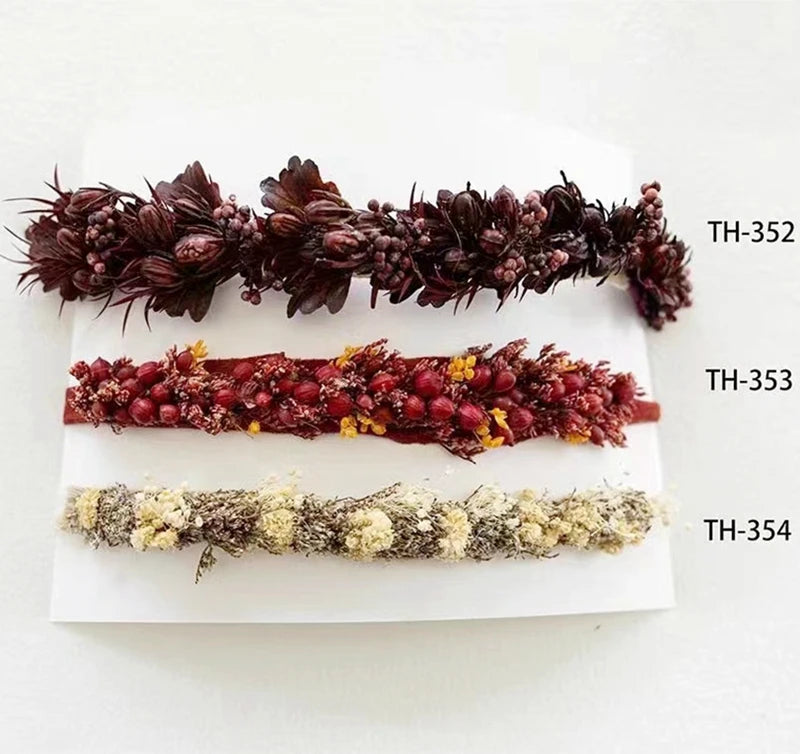 Newborn Headband for Photography Props Flower Baby Girl Tieback Flowers Pearl Wreath Newborn Photography Infant Hair Accessories