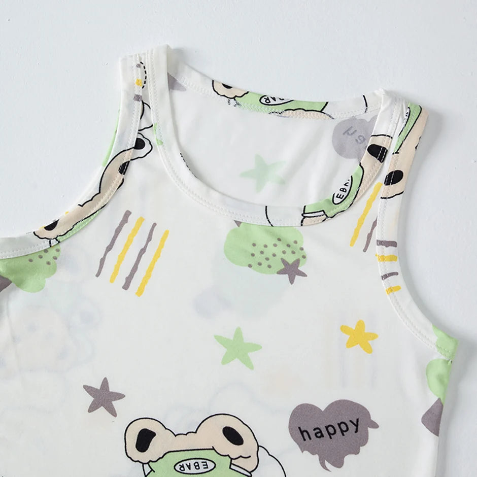 1/3/4 Piezas Chaleco Joker de Color Sólido Delgado para Niños Cuatro Estaciones Camisa de Fondo Suelta y Cómoda para Niño Camiseta Dulce y Encantadora para Niña