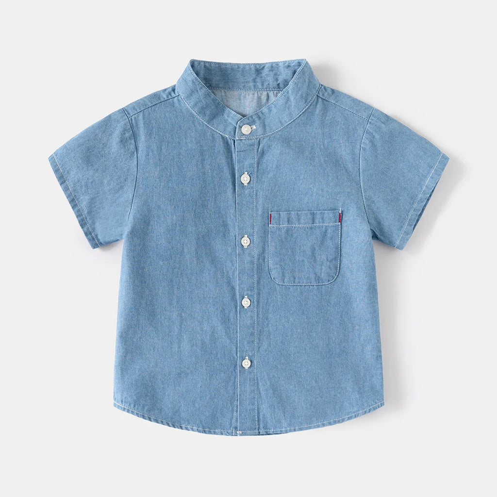Boys Denim Shirts Fashion Toddler Kids Jeans Tops Children's Clothing Summer