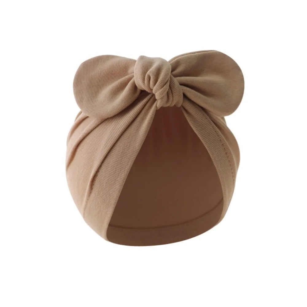 Baby Girls Boys Hat Cute Flower Knot Bunny Ears Hat Cotton Newborn Beanie Caps For Kids Toddler Infant Hair Accessories