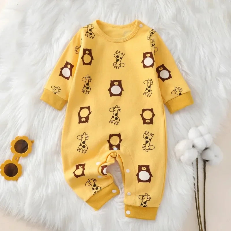 Mameluco de bebé recién nacido, otoño, nuevo, 100% algodón, para niña/niño, 0-18M, lindo, primavera, manga larga, ropa suave para bebé