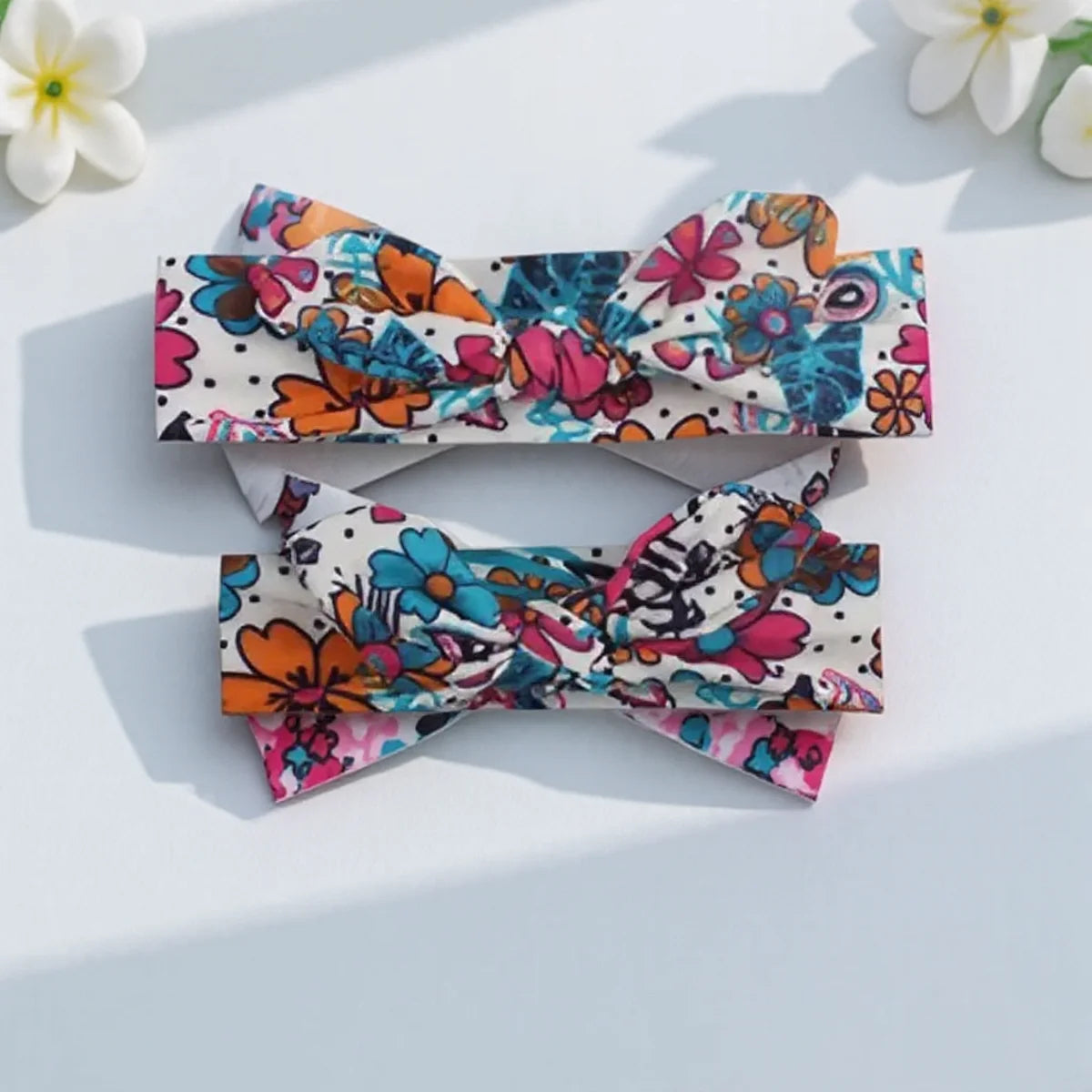 New Mother & Baby Bunny Ears Headbands 2PCS - Bow Hair Accessories Elastic Headband for Infants Toddlers Girls
