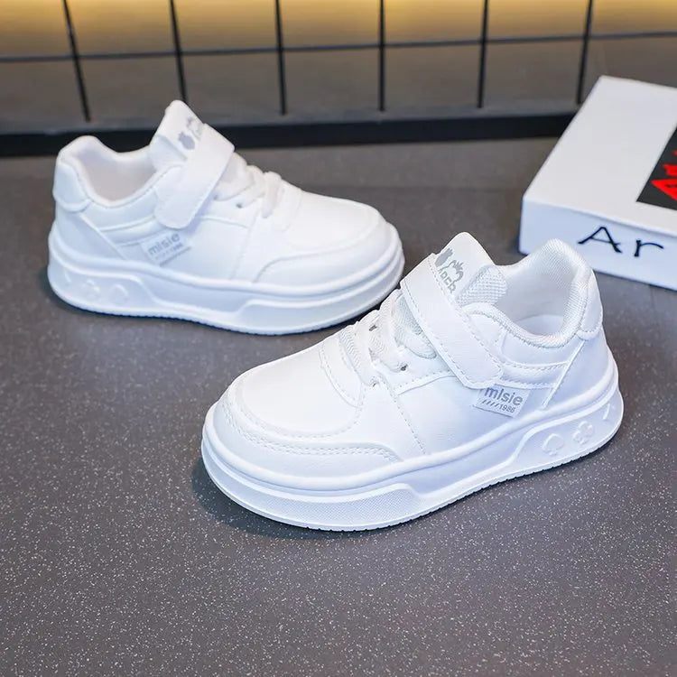 2026 New Leather Kids Running Shoes youngsters teens Casual Fashion Walking Sneakers Breathable Non-slip Girl Tennis Footwear