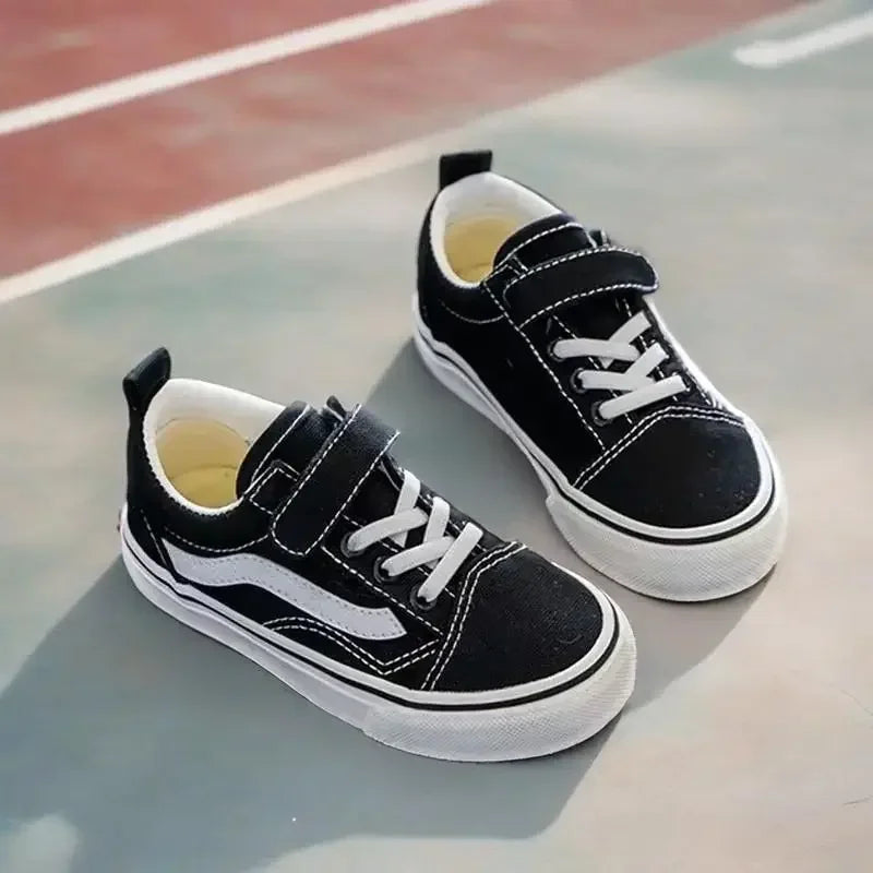 Children's Canvas Shoes Boys Board Shoes New Net Red Low Gang Middle and Large Children Baby Girls Board Shoes Parent-Child Shoe