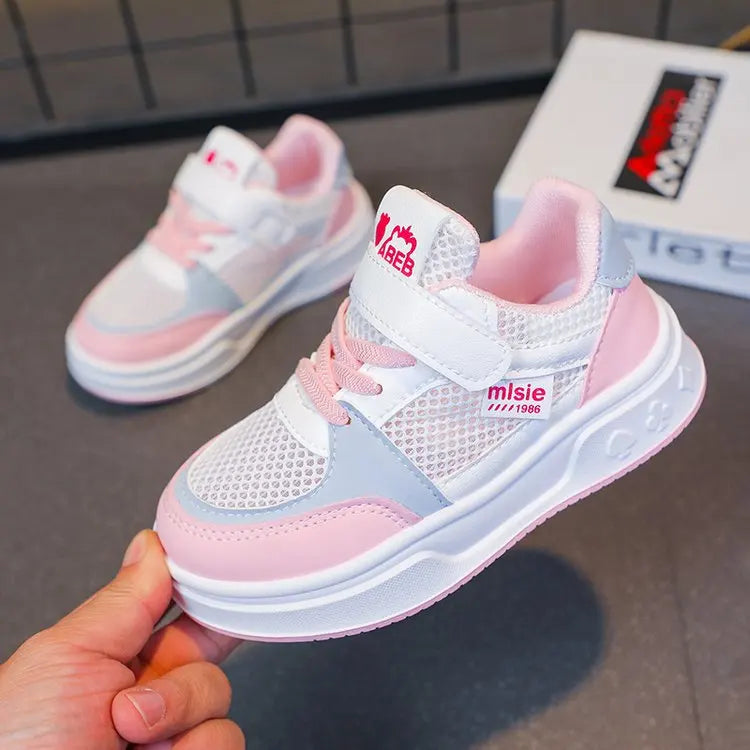 2026 New Leather Kids Running Shoes youngsters teens Casual Fashion Walking Sneakers Breathable Non-slip Girl Tennis Footwear