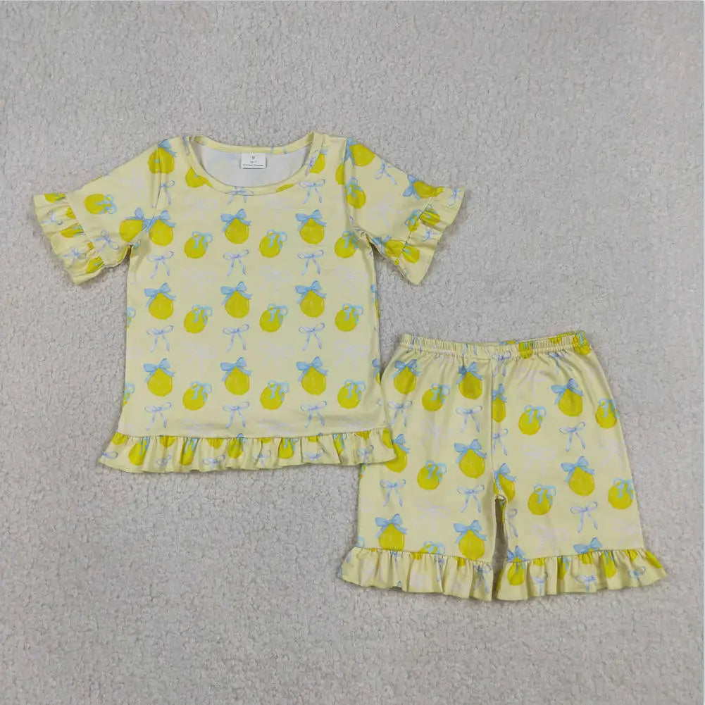 Summer clothing Baby Girls outfits Toddlers Girls wholesale boutique Embroidery Fishes Baby Girls Tunic Shorts Clothes