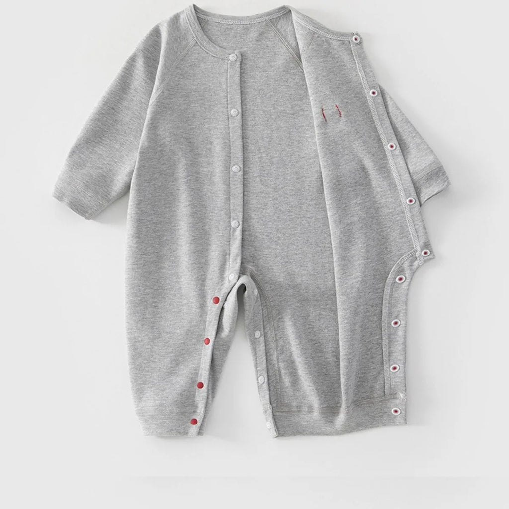 AYNIGIELL 2026 Neuer Baby-Overall einfarbig Hochwertiger Reiner Baumwolle Atmungsaktiver Strampler 0-18 Monate Jungen Mädchen Kleidung