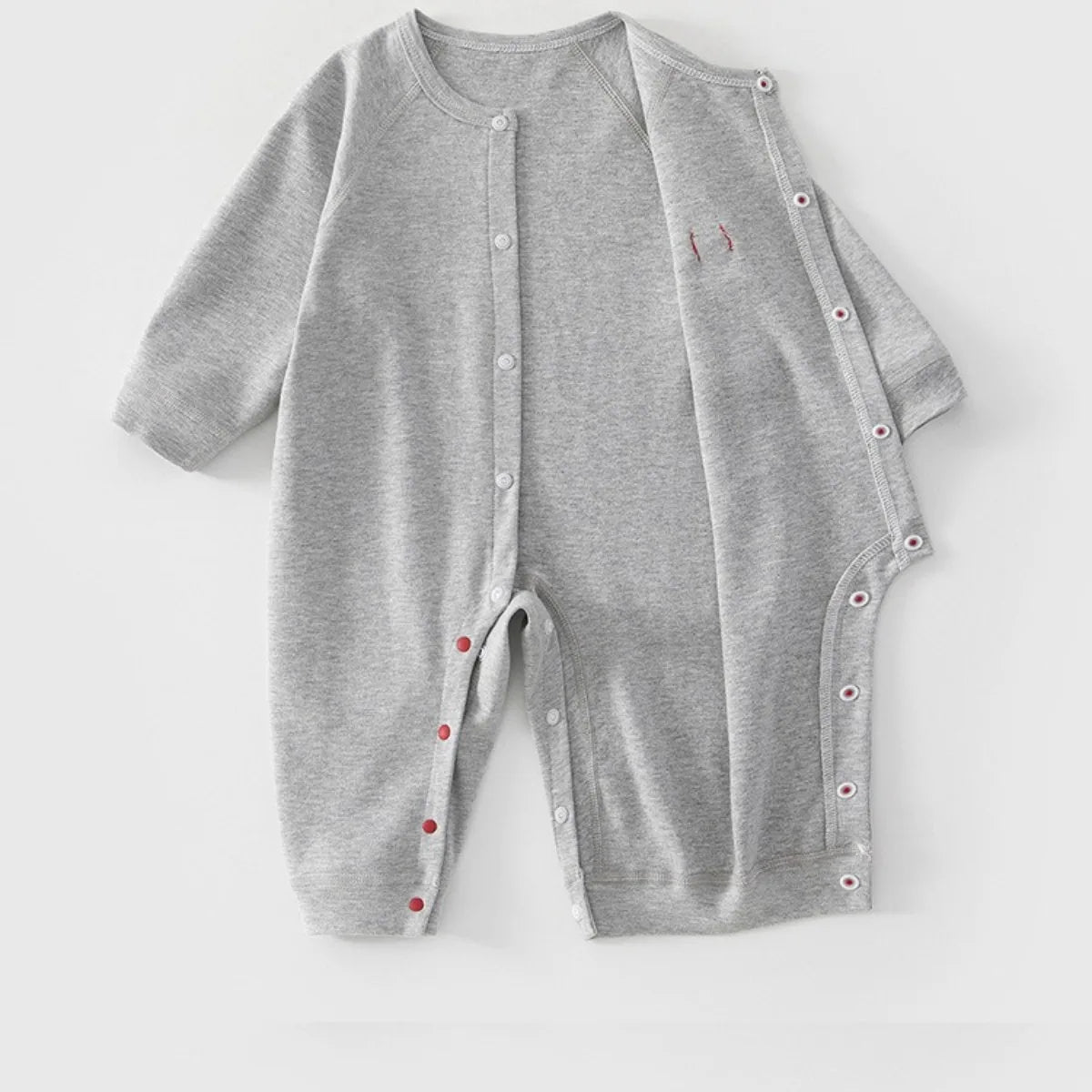AYNIGIELL 2026 Neuer Baby-Overall einfarbig Hochwertiger Reiner Baumwolle Atmungsaktiver Strampler 0-18 Monate Jungen Mädchen Kleidung