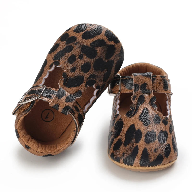 Zapatos de Bebé Clásicos Rayas Cuero Niño Niña Multicolor Suela de Goma Antideslizante Primeros Pasos Mocasines de Bebé