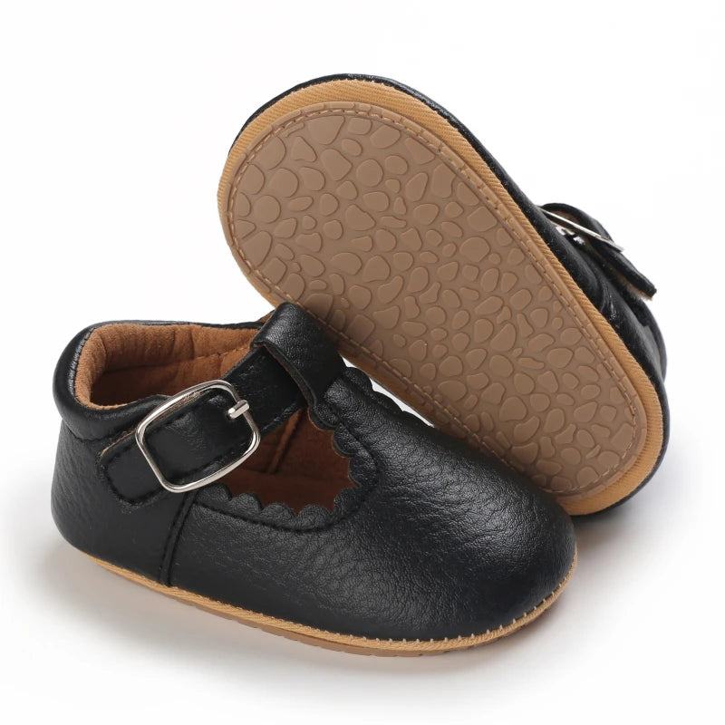 Zapatos de Bebé Clásicos Rayas Cuero Niño Niña Multicolor Suela de Goma Antideslizante Primeros Pasos Mocasines de Bebé