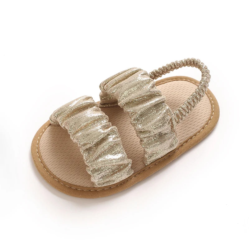Solid Color Baby Sandals For Summer Soft Soled Non Slip Baby Walking Shoes For 0-18 Months Breathable And Anti Drop Shoes