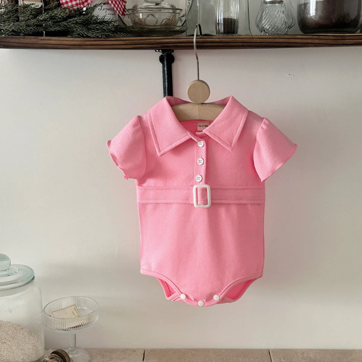 Babykleidung Baby Mädchen Body Sommer Kleidung Einfarbiger Strampler Weicher Freizeit-Overall für Neugeborene Kleidung