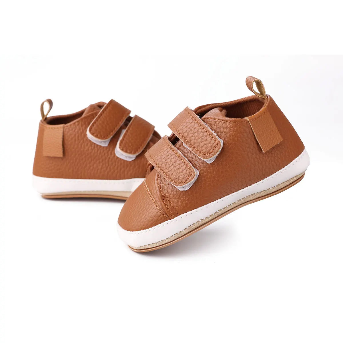 Zapatos de bebé, zapatos de bebé de primavera y otoño de 0 a 1 año, zapatos de bebé con doble velcro, suela blanda casual antideslizante, zapatos de bebé de caña baja