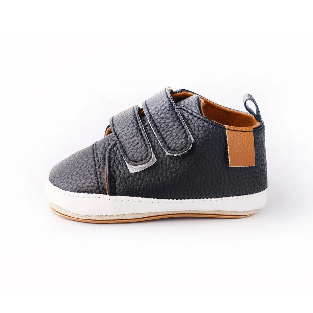 Zapatos de bebé, zapatos de bebé de primavera y otoño de 0 a 1 año, zapatos de bebé con doble velcro, suela blanda casual antideslizante, zapatos de bebé de caña baja