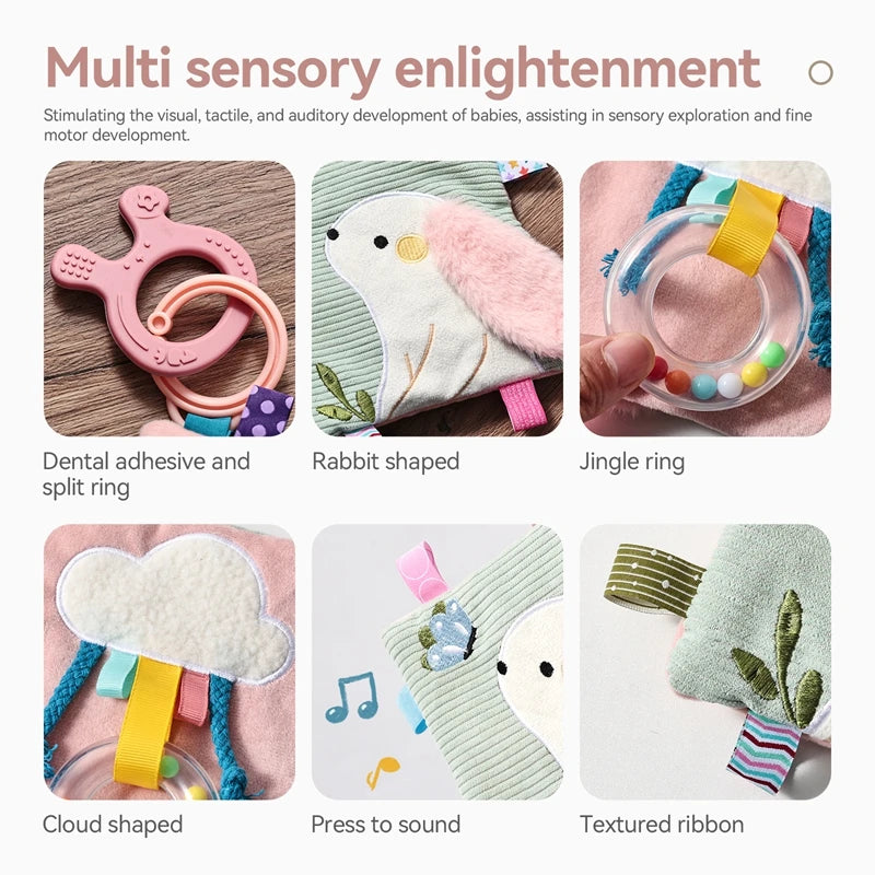 Baby Toy Montessori Rabbit Soothing Towel Toy Is Specially Designed For Babies Featuring A Soft And Cute Rbbit Shape As Its Core