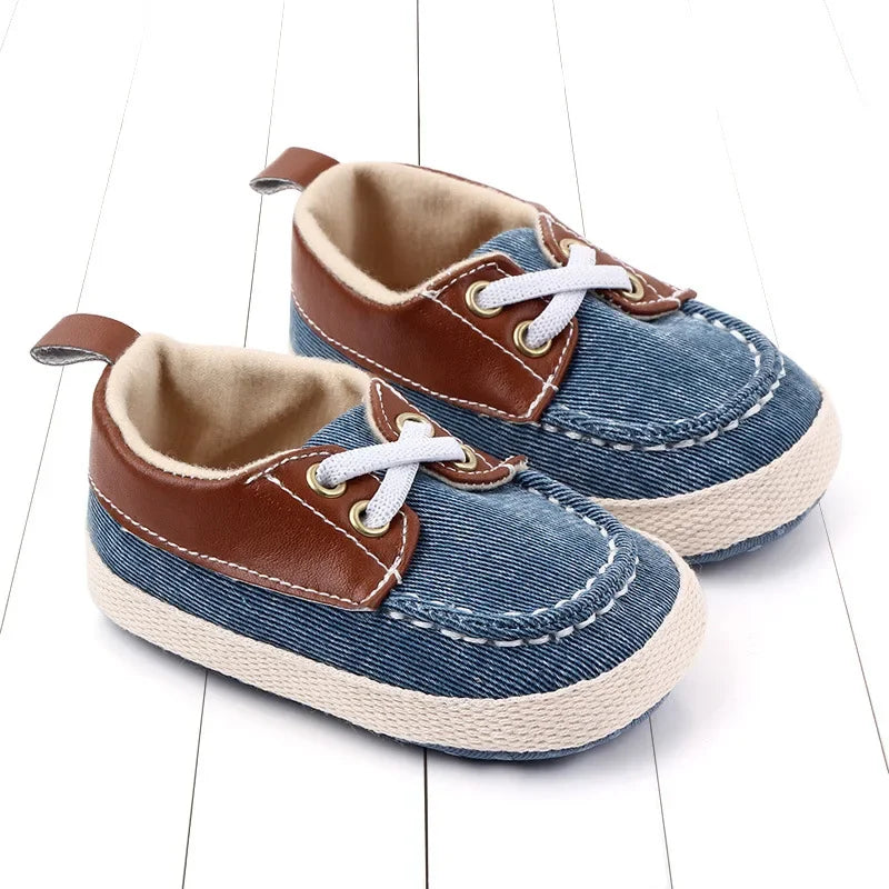 Zapatos de 0-18 meses para bebé niño/niña, zapatillas de tobillo con suela antideslizante, para recién nacidos, primeros pasos, mocasines para cuna