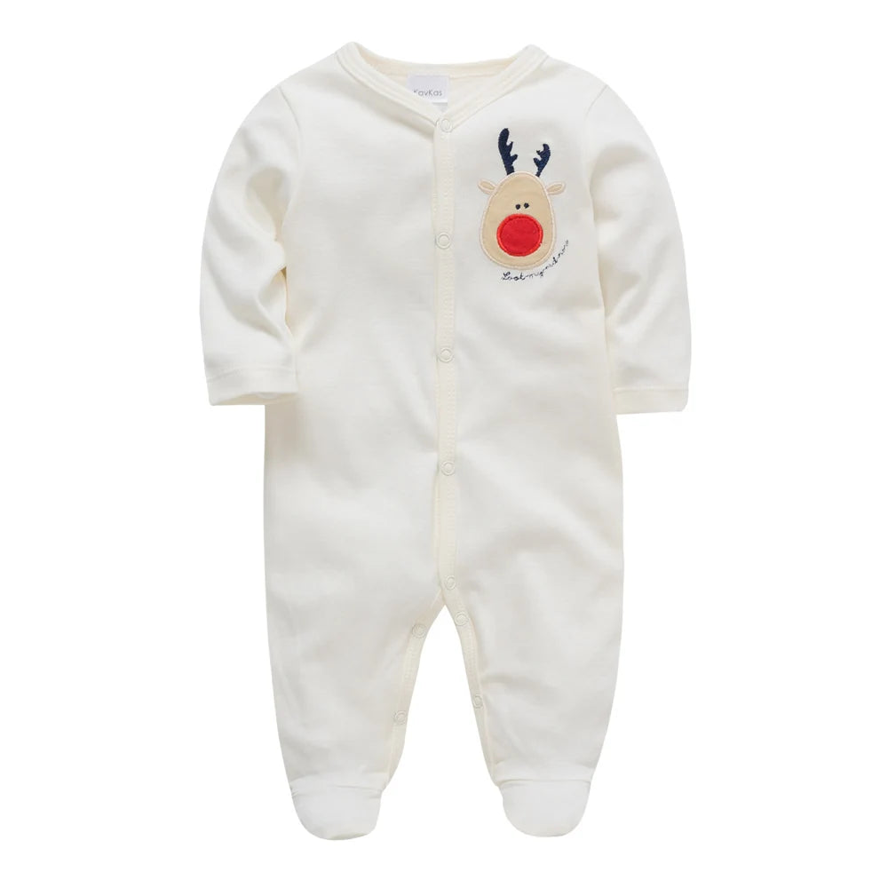 KAVKAS 1/2/3 Pcs Baby Boys Rompers Cartoon Print Overalls Cotton Infant Clothing Kids Jumpsuit Newborn Pajimas 0-3 Months