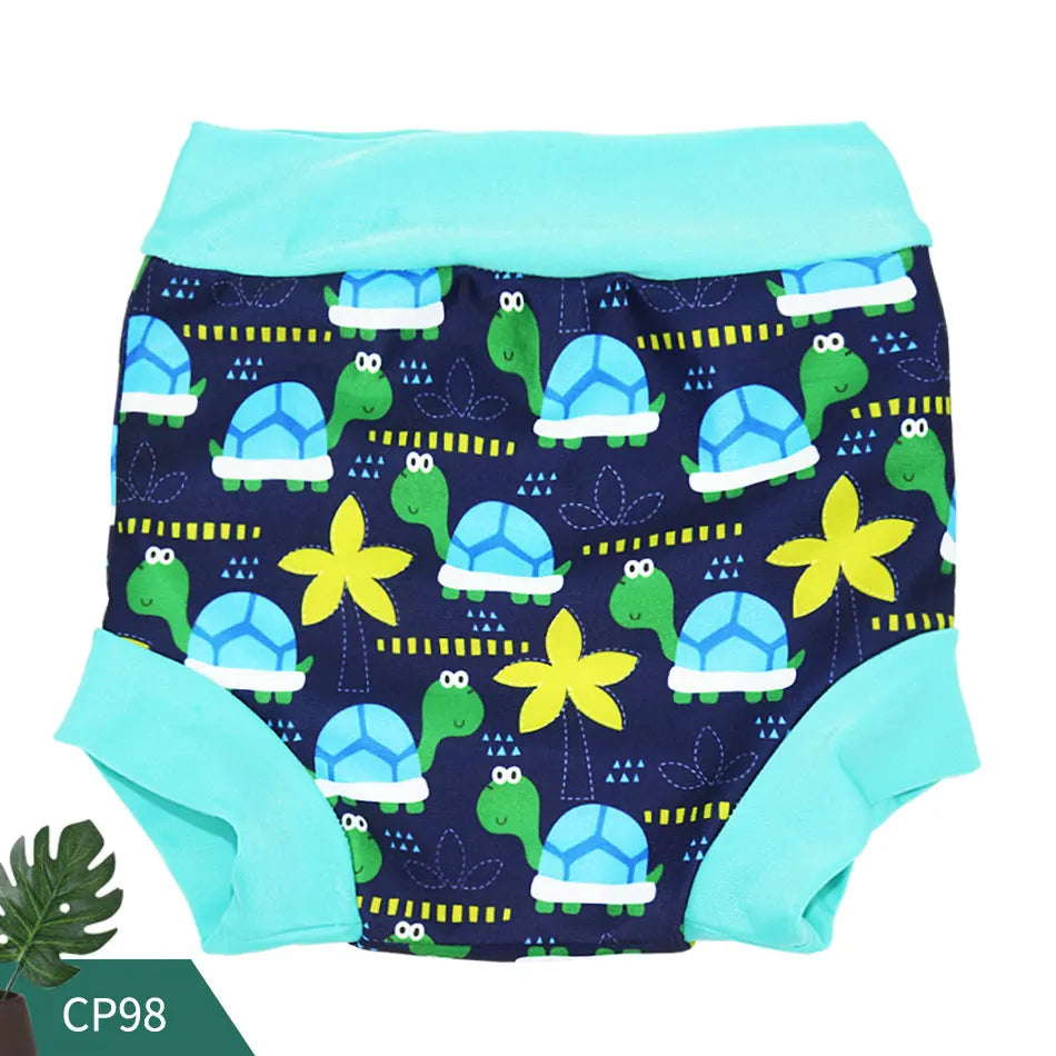 Eezkoala  Swimming Diaper Newborn Baby High Waist Swim Nappies Washable Baby Swimwear Cloth Diapers