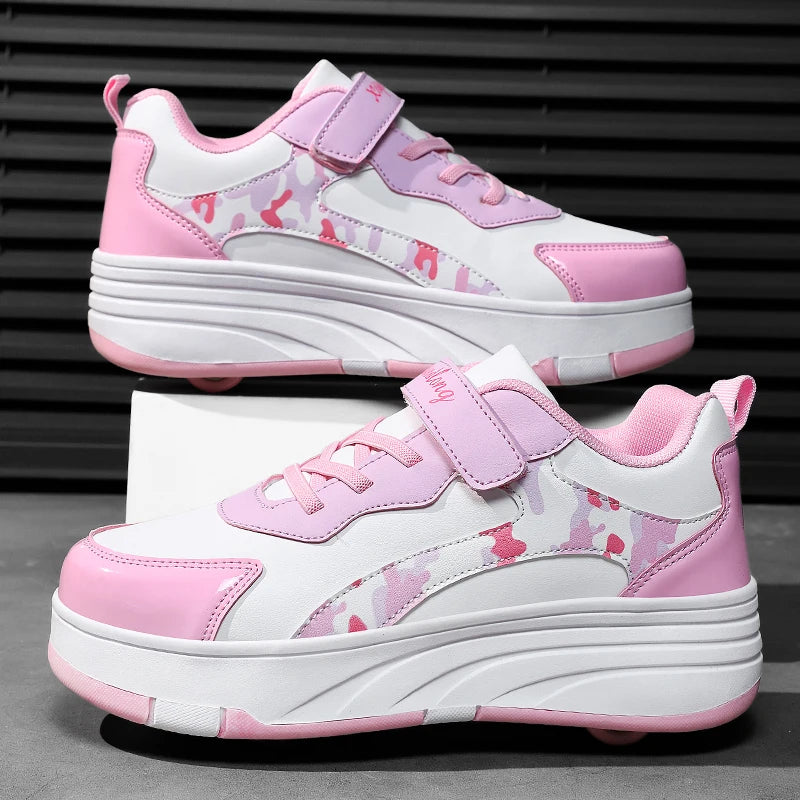 Rollschuh Schuhe Kinder Sneaker mit Rollen Kinder Rollschuhe Mode Outdoor Sportschuhe Mädchen Jungen Geschenke für Kinder