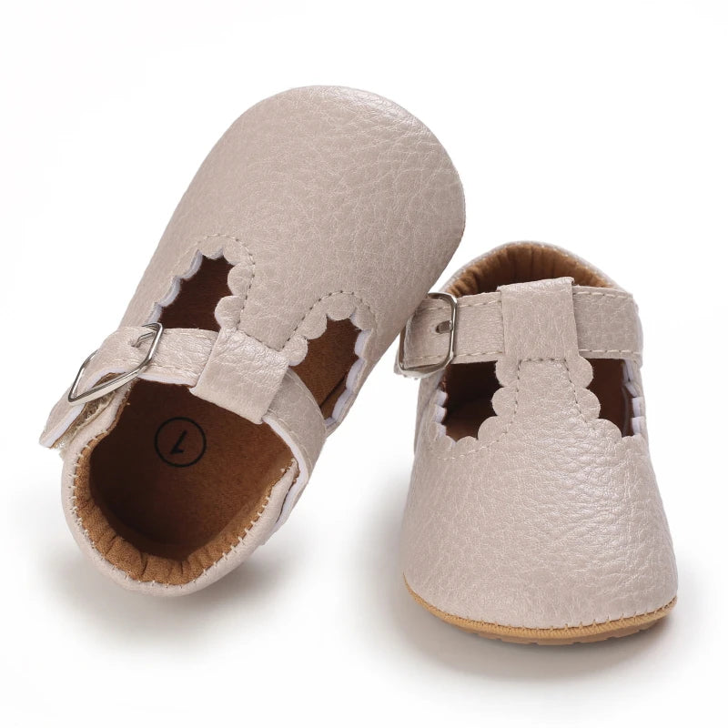 Zapatos de Bebé Clásicos Rayas Cuero Niño Niña Multicolor Suela de Goma Antideslizante Primeros Pasos Mocasines de Bebé