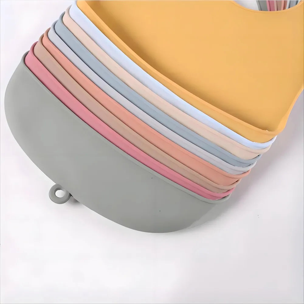 Baby Bib Adjustable Waterproof Bibs Babies Soft Edible Silicone Newborn Saliva Dripping Towel Drooling Children Scarf BPA Free