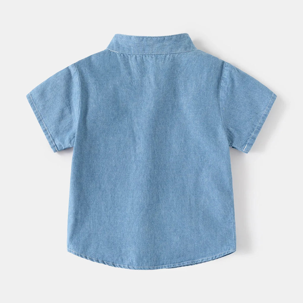 Boys Denim Shirts Fashion Toddler Kids Jeans Tops Children's Clothing Summer