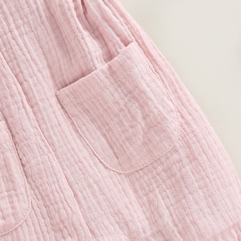 Newborn Infant Baby Boys Girls Suspenders Rompers Jumpsuits Overalls Cotton Linen Muslin Sleeveless Toddler Baby Summer Clothing