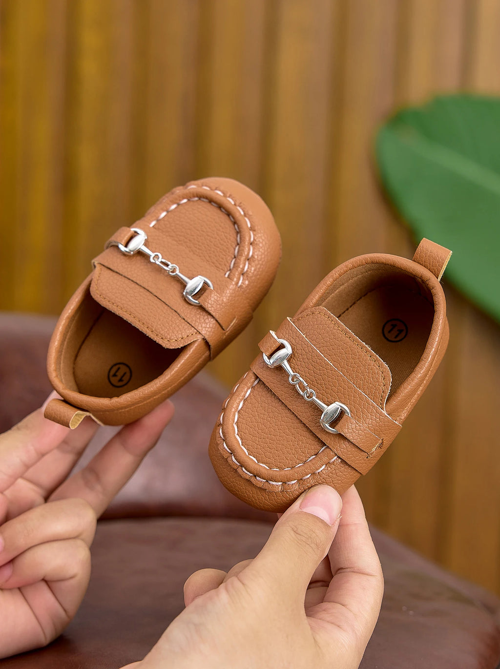 Baby British-Style Loafers, Soft-Soled Pre-Walker Shoes for 0-1 Year Old Babies